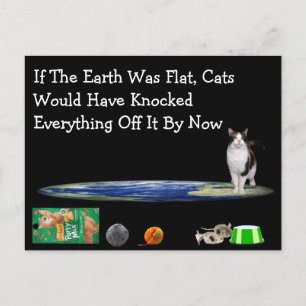 Carte postale Si la Terre était plate