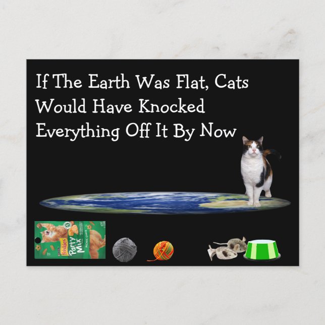 Carte postale Si la Terre était plate (Devant)