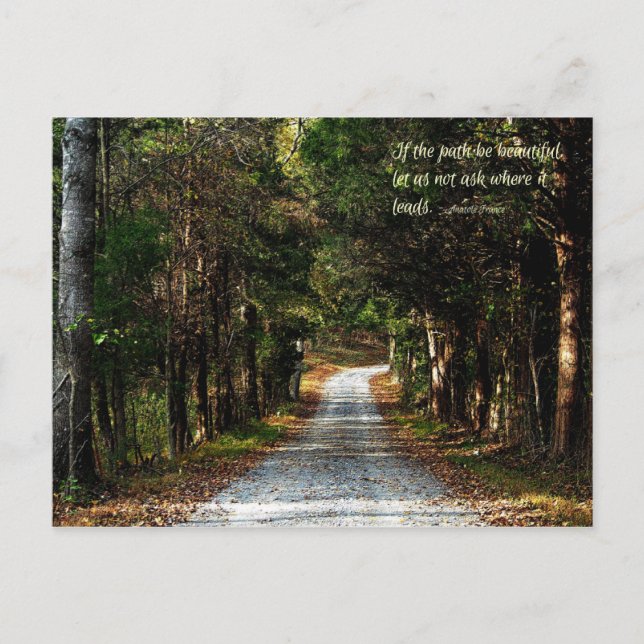 Carte Postale Si le chemin est beau... (Devant)