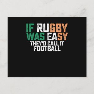 Carte Postale Si Le Rugby Était Facile, Ils L'Appelent Football