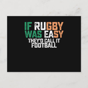 Carte Postale Si Le Rugby Était Facile, Ils L'Appelent Football