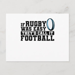 Carte Postale Si le Rugby était Facile, on l'appellerait Footbal