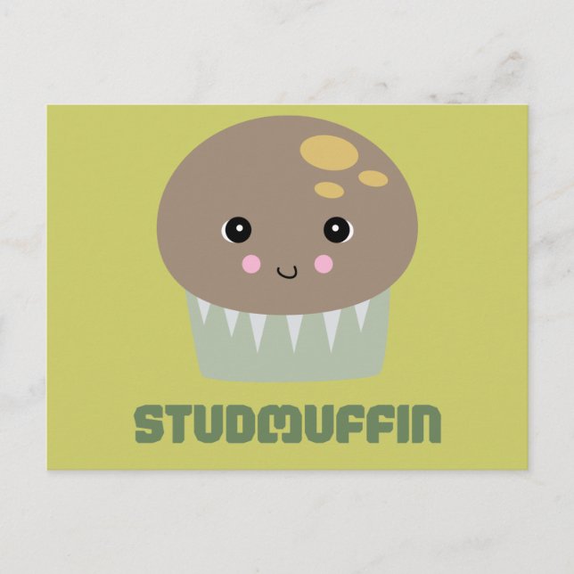 Carte Postale si mignon kawaii stud muffin (Devant)