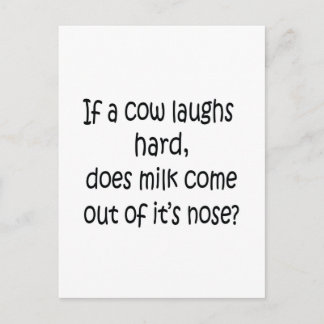 Carte Postale Si une vache rit fort