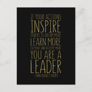Carte Postale Si Vos Actions Inspirent Les Autres, John Quincy A