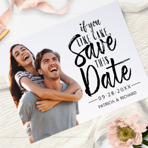 Carte Postale Si Vous Aimez Gâteau Enregistrer Cette Date Photo