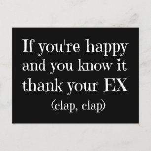 Carte Postale Si vous êtes heureux Citation drôle