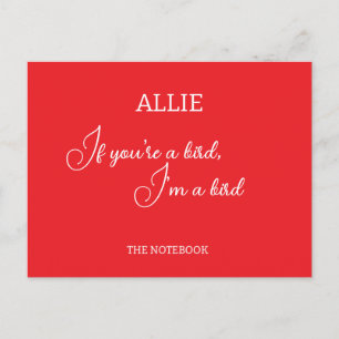 Carte Postale Si vous êtes un oiseau, je suis un oiseau Personna