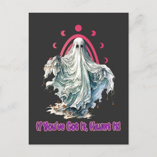 Carte Postale Si vous l'avez fait hanter - Halloween (Devant)