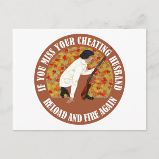 Carte Postale Si vous manquez votre mari tricheur, recharger et