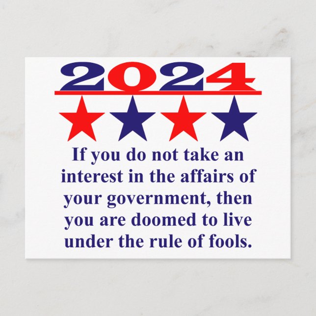 Carte Postale Si Vous Ne Vous Intéressez Pas - Citation Politiqu (Devant)