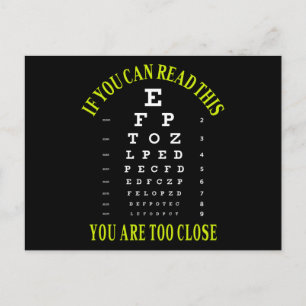 Carte Postale Si vous pouvez lire ceci vous êtes trop près