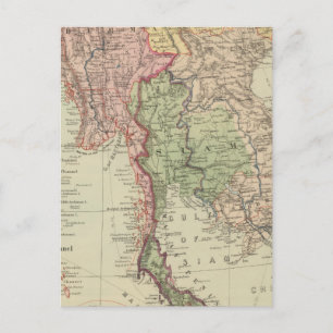 Carte Postale Siam, Birmanie et Anam