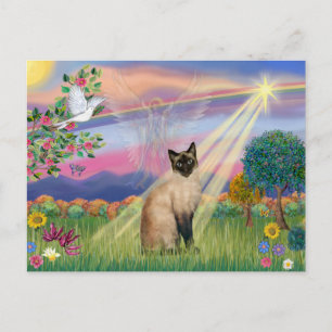 Carte Postale Siamese Cat - Cloud Angel
