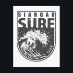 Carte Postale Siargao Surf Club Philippines Emblem<br><div class="desc">Design de Siargao Surf Club avec illustration d'ondes océaniques dans un style badge.</div>