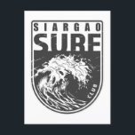 Carte Postale Siargao Surf Club Philippines Emblem<br><div class="desc">Design de Siargao Surf Club avec illustration d'ondes océaniques dans un style badge.</div>