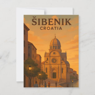 Carte Postale Šibenik Croatie Vintage voyage PostCAR- St. James