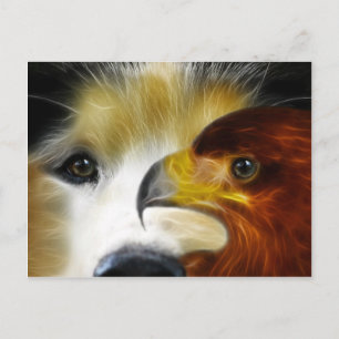 Carte Postale Siberia Husky puissant aigle