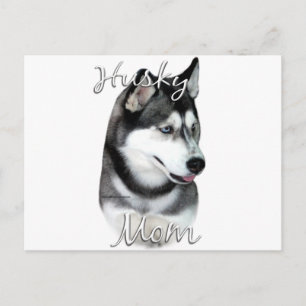 Carte Postale Sibérie Husky (noir) Maman 2