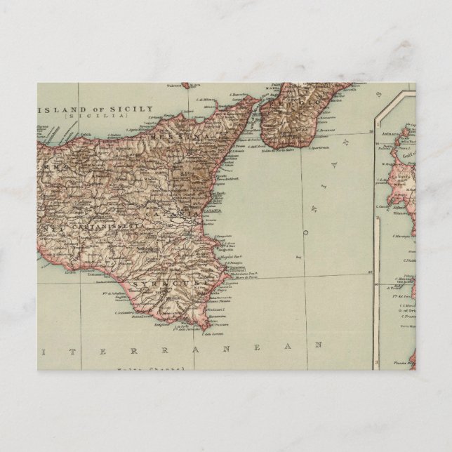 Carte Postale Sicile, Sardaigne (Devant)