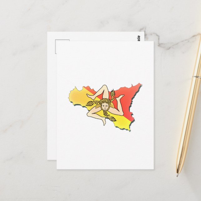 Carte Postale Sicilia 🇮🇹 ☀️ (Devant/Arrière en situation)