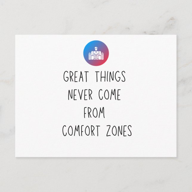 Carte Postale Side Hustle hors de mon Confort Zone Motivation (Devant)