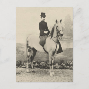 Carte Postale Side saddle équitation 1800s