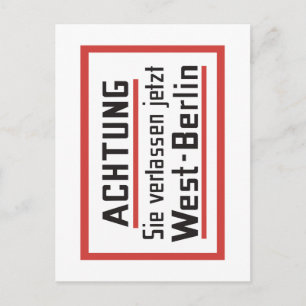Carte Postale Sie verlassen jetzt West-Berlin, Allemagne