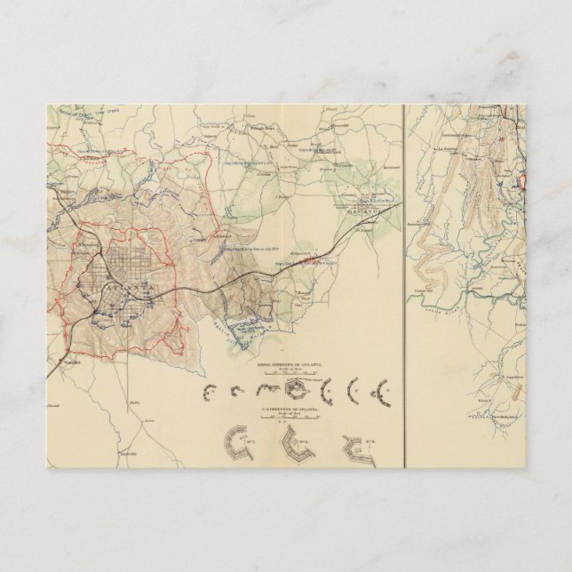 Carte Postale Siège d'Atlanta (Devant)