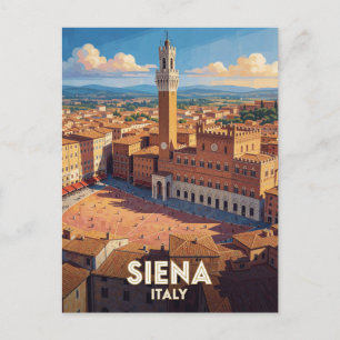 Carte Postale Sienne Italie Piazza Scène de Voyage 🏛️