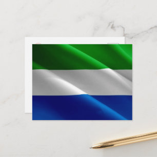 Carte Postale Sierra Leone - Drapeau qui flotte -