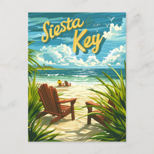 Carte Postale Siesta Key Florida vintage
