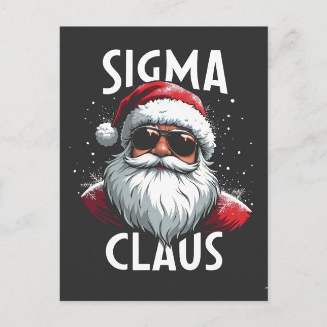 Carte Postale Sigma Claus Drôle Gen Alpha Collège Noël (Devant)