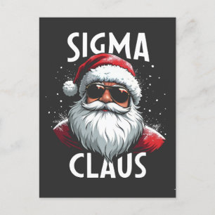 Carte Postale Sigma Claus Funny Gen Alpha collège Christma
