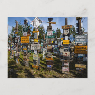 Carte Postale sign post forest