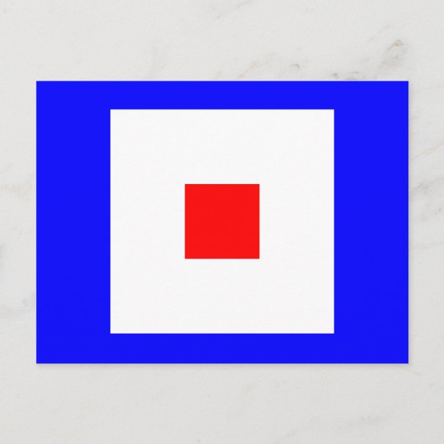 Carte Postale Signal alphabétique W (Devant)