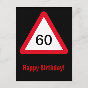 Carte Postale Signal d'attention : 60e anniversaire