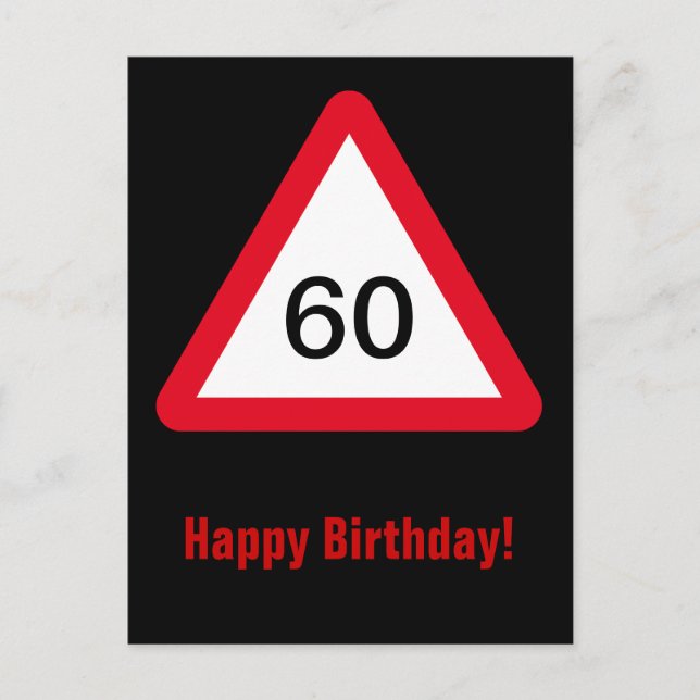 Carte Postale Signal d'attention : 60e anniversaire (Devant)