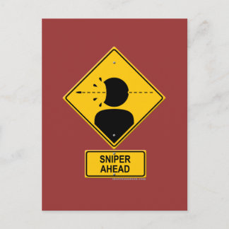 Carte Postale Signal d'avertissement avant le sniper (tir à la t