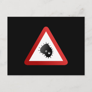 Carte Postale Signal d'avertissement de la bactérie