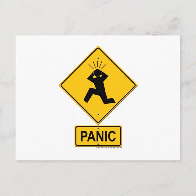 Carte Postale Signal d'avertissement de panique (Devant)
