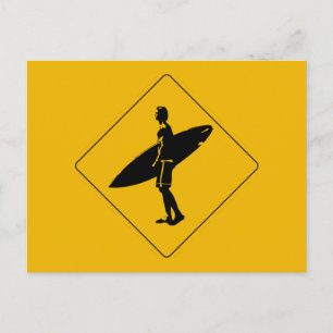 Carte Postale Signal d'avertissement de surf, San Diego