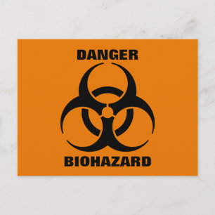 Carte Postale Signal d'avertissement de symbole de danger biolog