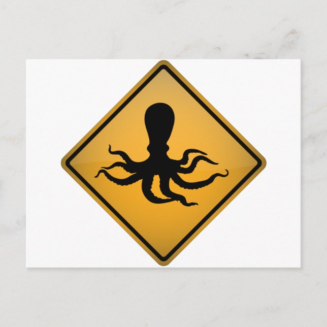 Carte Postale Signal d'avertissement octopus (Devant)