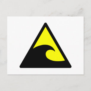 Carte Postale Signal d'avertissement Tsunami