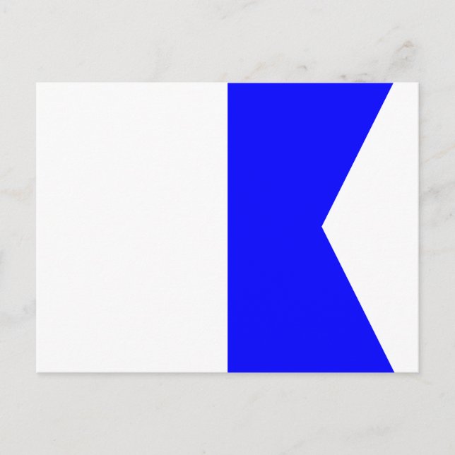 Carte Postale Signal Nautique A (Alfa) (Devant)