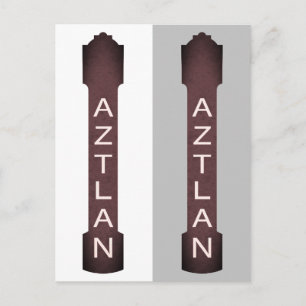 Carte Postale signalisation du théâtre aztlan