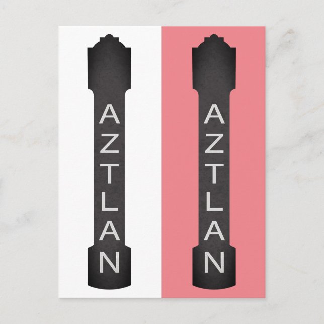 Carte Postale signalisation du théâtre aztlan (Devant)