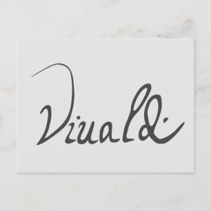 Carte Postale Signature Antonio Vivaldi