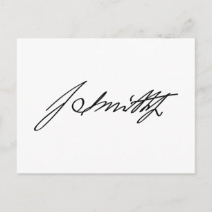 Carte Postale Signature autographique du prophète Mormon Joseph
